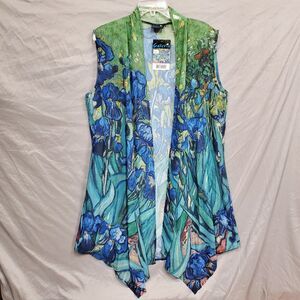 Galleria Enterprises Van Gogh Irises Vest Size XL